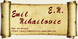 Emil Mihailović vizit kartica